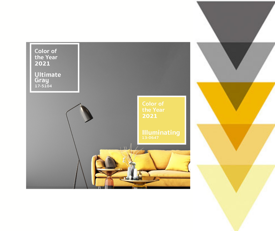 Neutral gray and vibrant yellow - the colors of 2021